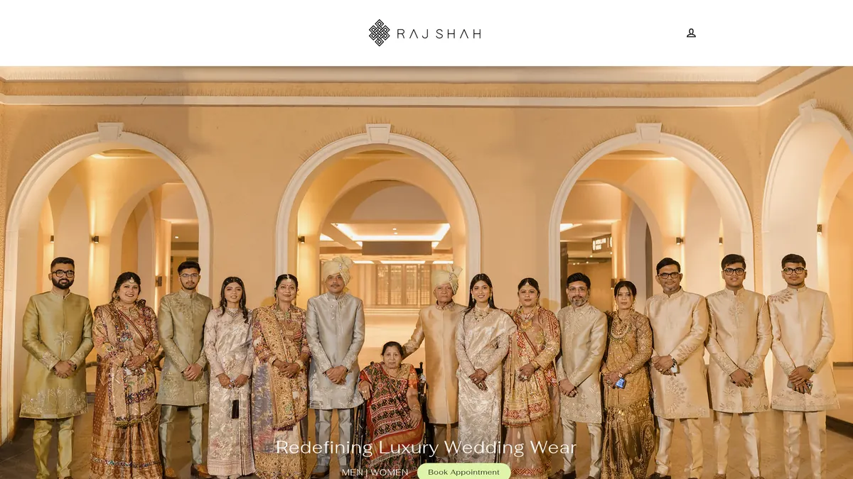 Raj Shah Designs - client project Raj Shah Designs website