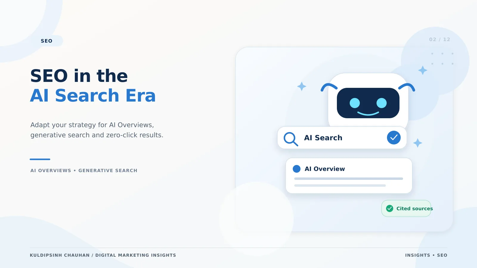 SEO in the AI search era SEO in the AI search era banner showing AI answers alongside traditional search results